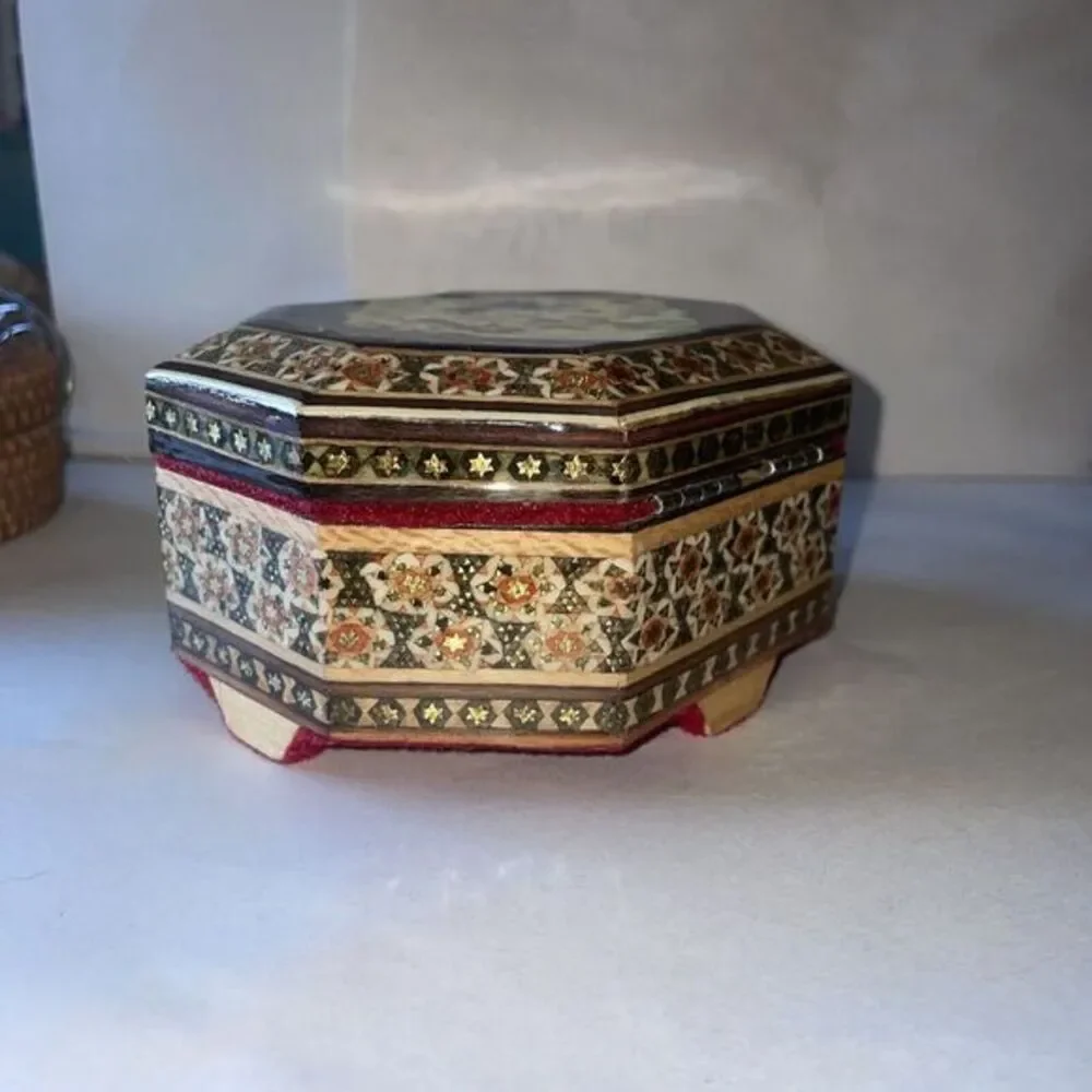 Persian Khatam Marquetry Wooden‎ Trinket Box